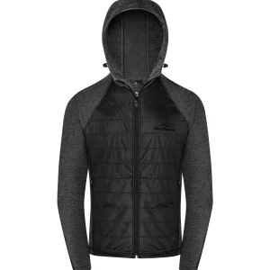 New Fjord Nansen Bluza HASVIK WIND MEN black/graphite melange