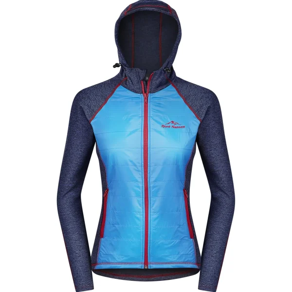 Outlet Fjord Nansen Bluza HASVIK WIND WOMEN blue/navy melange/red