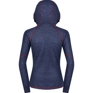 Outlet Fjord Nansen Bluza HASVIK WIND WOMEN blue/navy melange/red