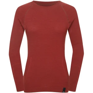 Online Fjord Nansen Koszulka OXIVA MERINO LONGSLEEVE WOMEN oaky red