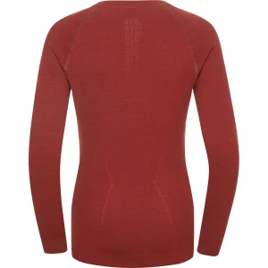 Online Fjord Nansen Koszulka OXIVA MERINO LONGSLEEVE WOMEN oaky red