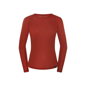 Clearance Fjord Nansen Koszulka RIX LONGSLEEVE WOMEN oaky red