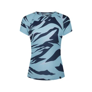 Sale Fjord Nansen Koszulka RIX PRINT T-SHIRT WOMEN mountin & wave blue