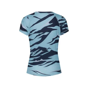 Sale Fjord Nansen Koszulka RIX PRINT T-SHIRT WOMEN mountin & wave blue