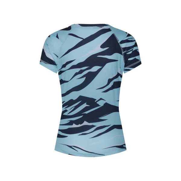 Sale Fjord Nansen Koszulka RIX PRINT T-SHIRT WOMEN mountin & wave blue