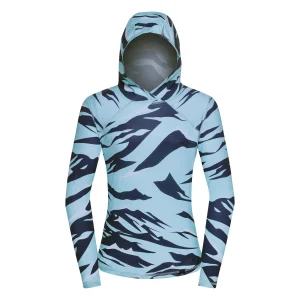 Clearance Fjord Nansen Koszulka RIX PRINT UNISEX HOODED Mountain&Wave Blue