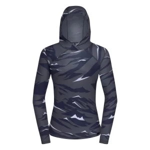 Cheap Fjord Nansen Koszulka RIX PRINT UNISEX HOODED Mountain&Wave Olive