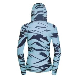 Clearance Fjord Nansen Koszulka RIX PRINT UNISEX HOODED Mountain&Wave Blue