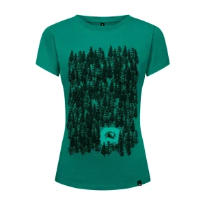 New Fjord Nansen Koszulka SKOG WOMEN emerald