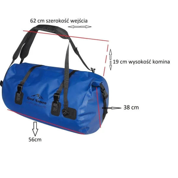 Best Sale Fjord Nansen Wodoszczelna torba ADVENTURE BAG 65 navy blue