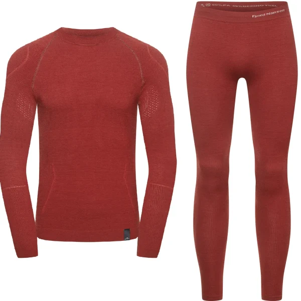 Fashion Fjord Nansen Zestaw bielizny OXIVA MERINO MEN oaky red