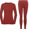 Best Fjord Nansen Zestaw bielizny OXIVA MERINO WOMEN oaky red